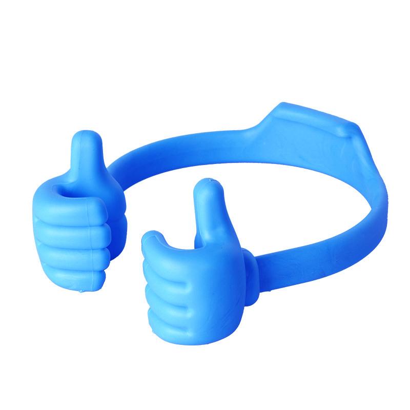 Thumbs Up Phone Stand Flexible Plastic 3.7 x 4.5 Inches Blue 1