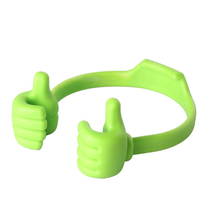 Thumbs Up Phone Stand Flexible Plastic 3.7 x 4.5 Inches Green 1