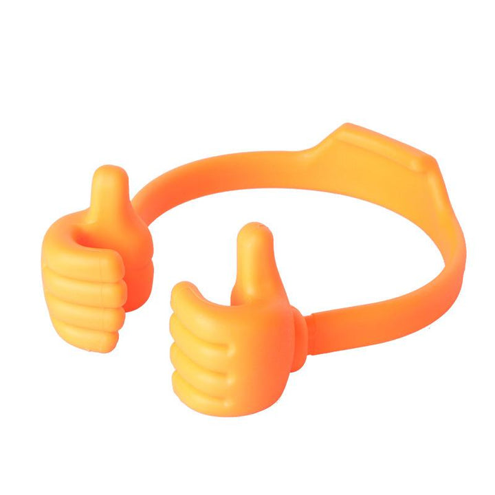 Thumbs Up Phone Stand Flexible Plastic 3.7 x 4.5 Inches Orange 1