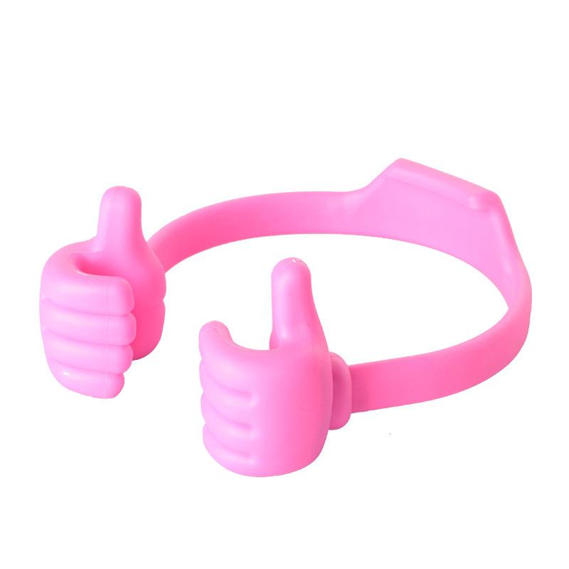 Thumbs Up Phone Stand Flexible Plastic 3.7 x 4.5 Inches Pink 1