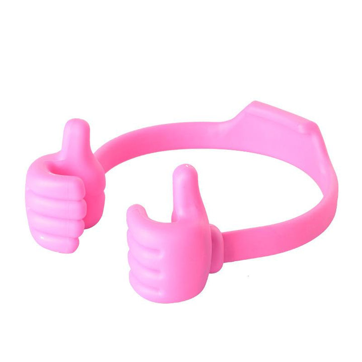 Thumbs Up Phone Stand Flexible Plastic 3.7 x 4.5 Inches Pink 1