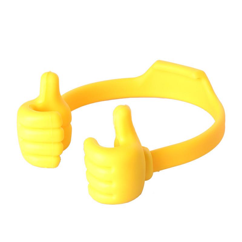 Thumbs Up Phone Stand Flexible Plastic 3.7 x 4.5 Inches Yellow 1