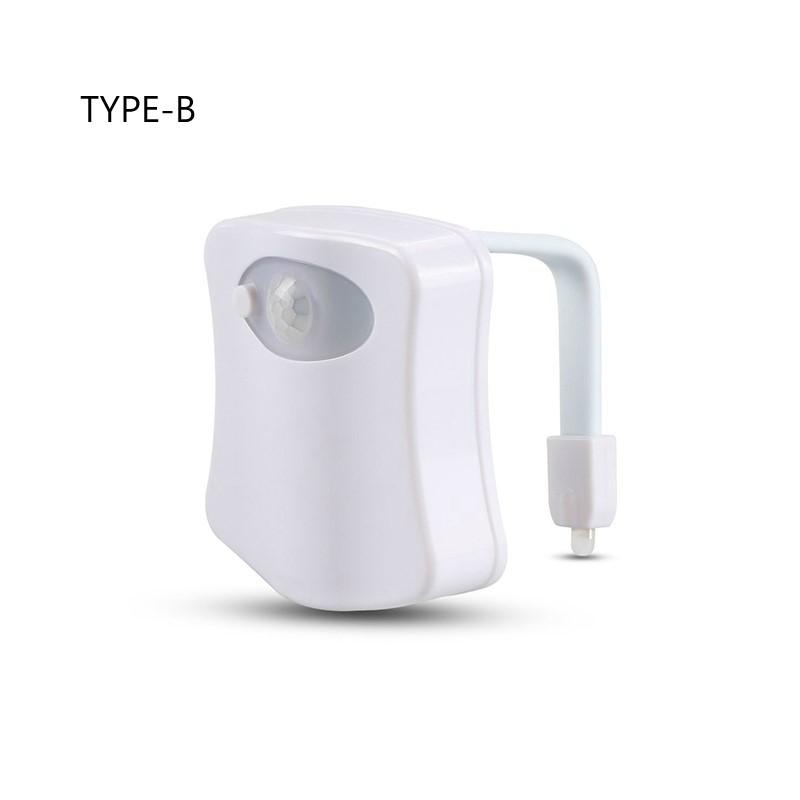 Toilet Night Light Motion Sensor 8 Colors AAA Battery Set of 3 Rectangle 1
