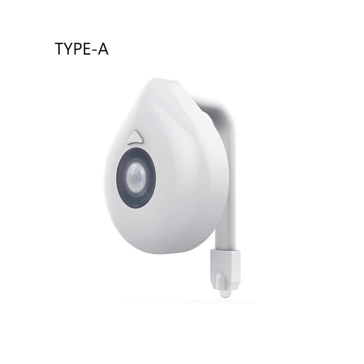 Toilet Night Light Motion Sensor 8 Colors AAA Battery Set of 3 Teardrop 1