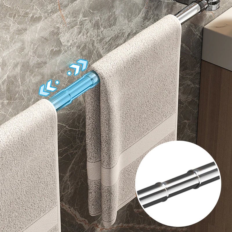 Towel Bar Suction Cup Adjustable 19.7 to 39.4 Inch Stainless Steel 1