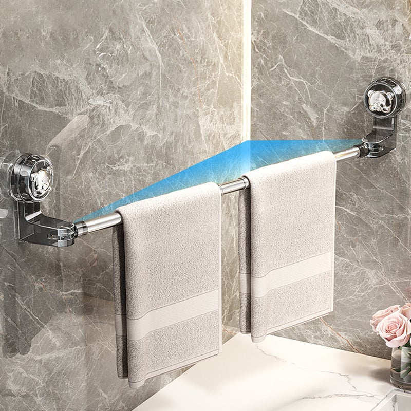 Towel Bar Suction Cup Adjustable 19.7 to 39.4 Inch Stainless Steel 3