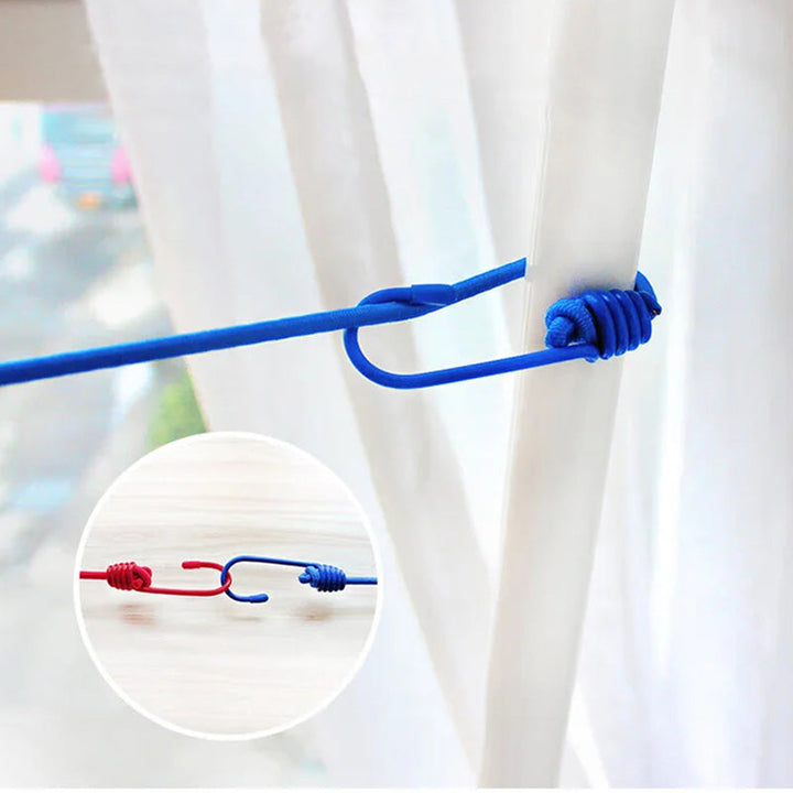 Travel Clothesline Elastic 68.5 Inch with 12 Clips 3 Pack 2