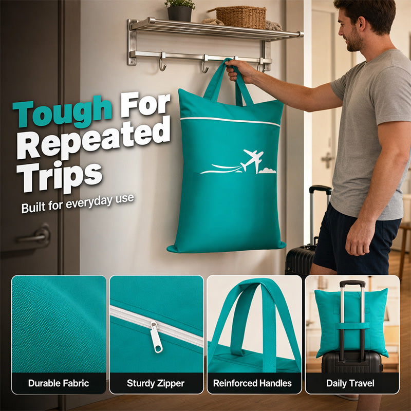 Travel Laundry Bag Oxford Cloth 18.1 x 22.8 Inches Set of 3 2