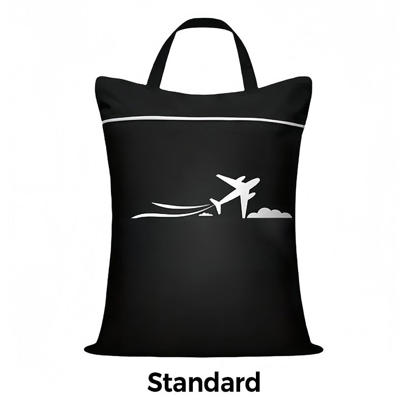 Travel Laundry Bag Oxford Cloth 18.1 x 22.8 Inches Set of 3 Black 1