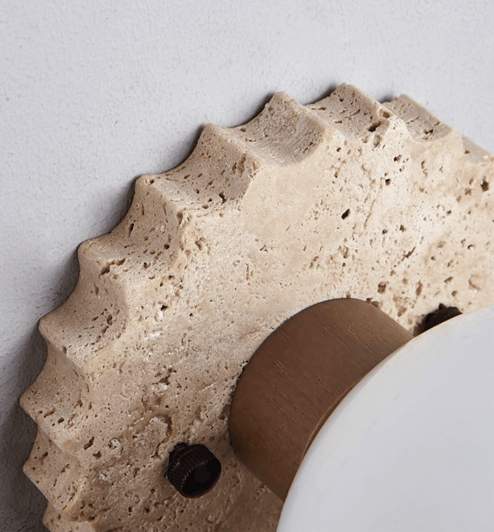Travertine Ceiling Light Frosted Glass Globe 5.1 in Set of 3 4
