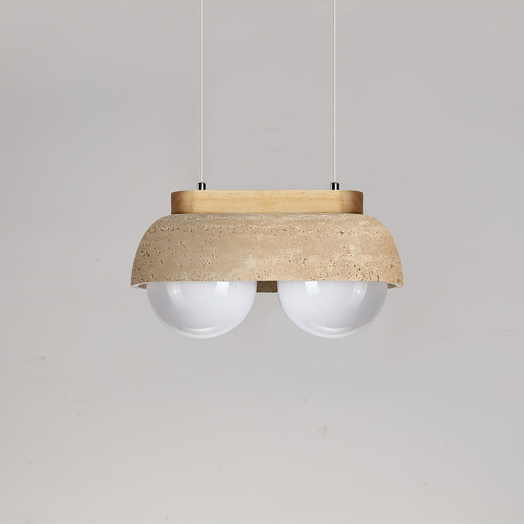 Travertine Dome Pendant Light Glass Globe Shades 10.6 in 10.6 x 5.9 in 1