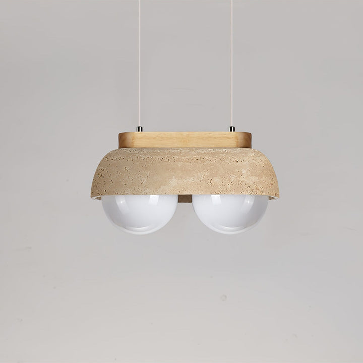 Travertine Dome Pendant Light Glass Globe Shades 10.6 in 10.6 x 5.9 in 1