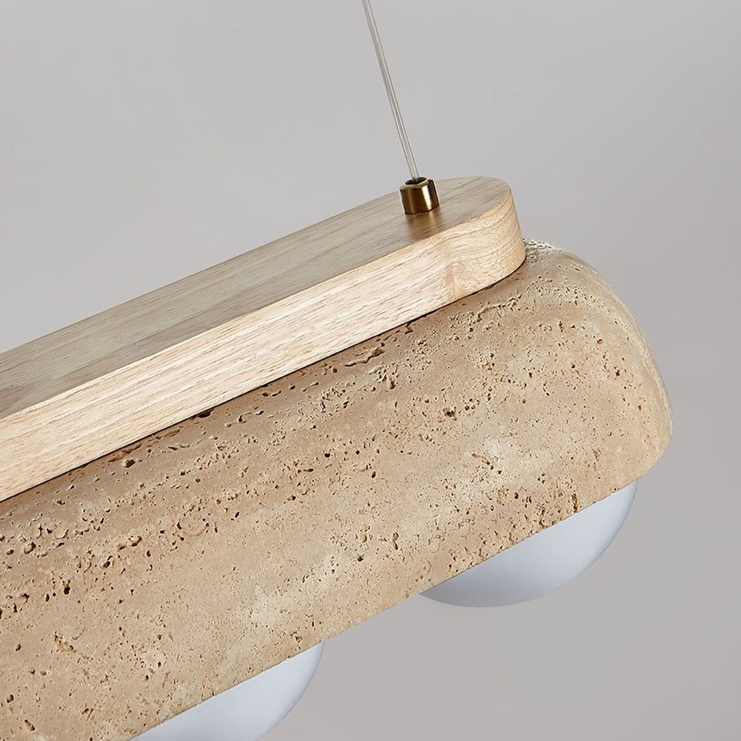 Travertine Dome Pendant Light Glass Globe Shades 10.6 in 4