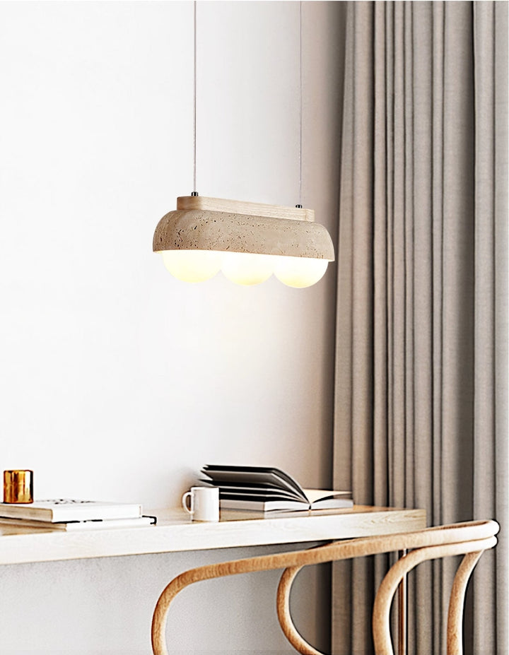 Travertine Dome Pendant Light Glass Globe Shades 10.6 in 5