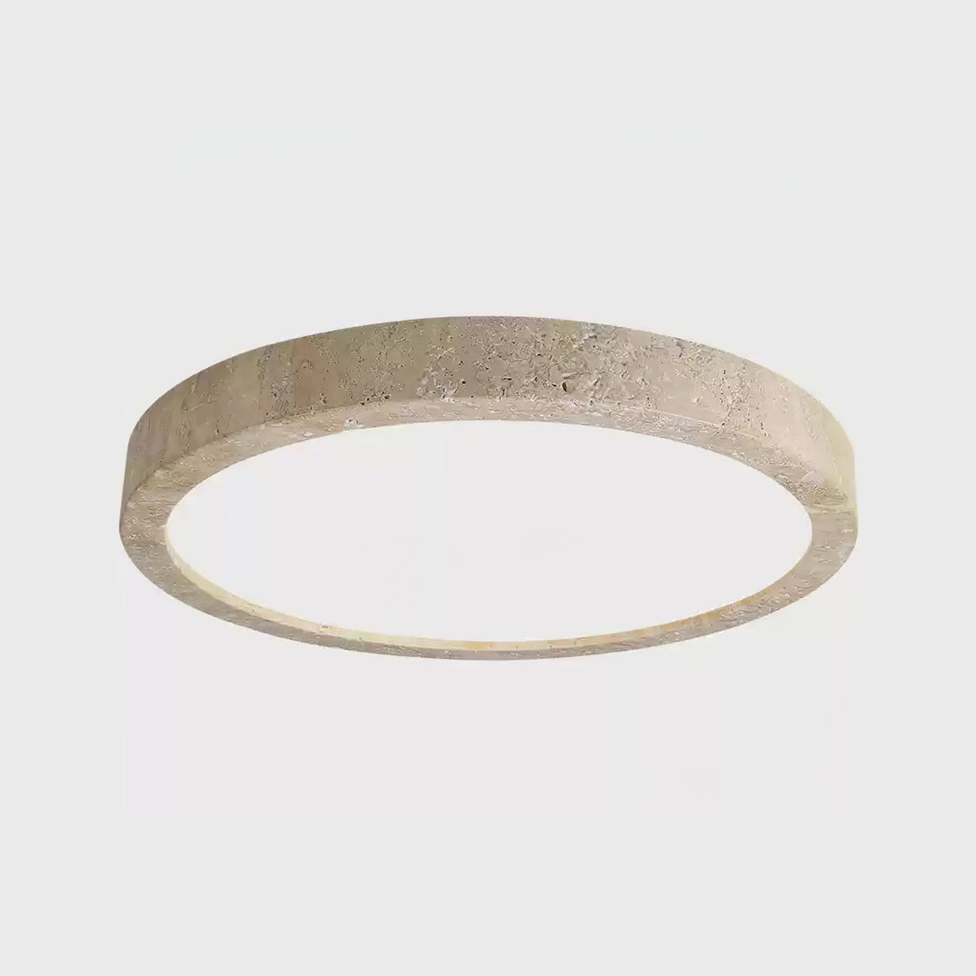 Travertine Ring Ceiling Light Slim Flush Mount 14.9 in Set of 2 4