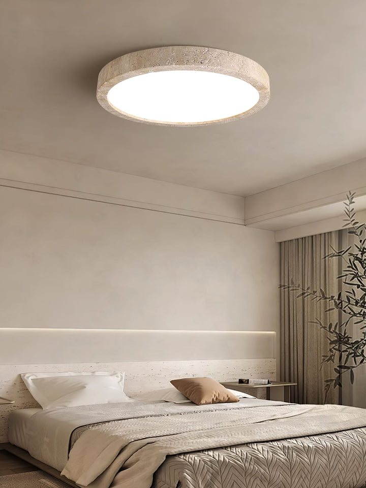 Travertine Ring Ceiling Light Slim Flush Mount 14.9 in Set of 2 8