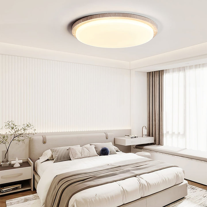 Travertine Ring Ceiling Light Slim Round Flush Mount 12.2 in 2