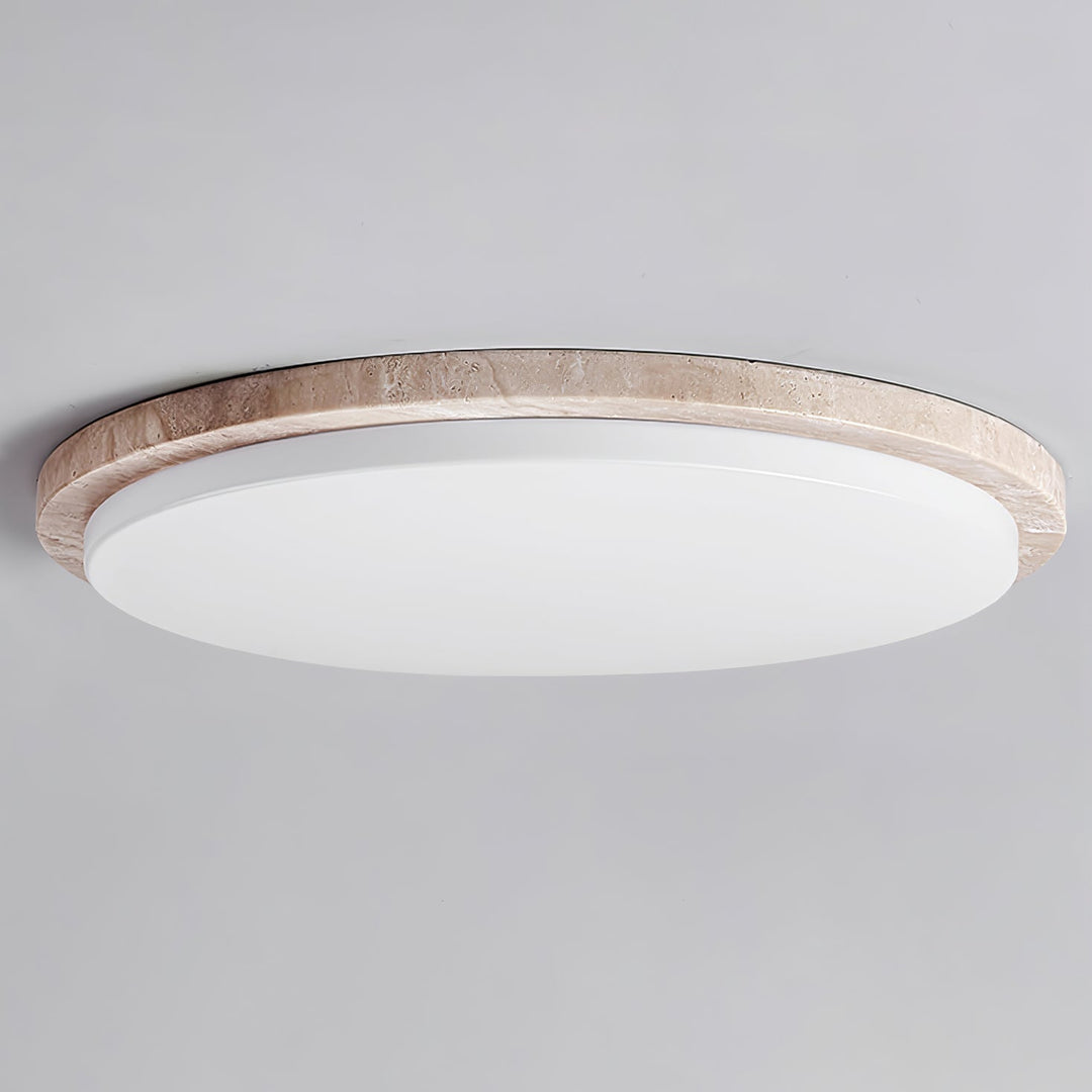 Travertine Ring Ceiling Light Slim Round Flush Mount 12.2 in 8