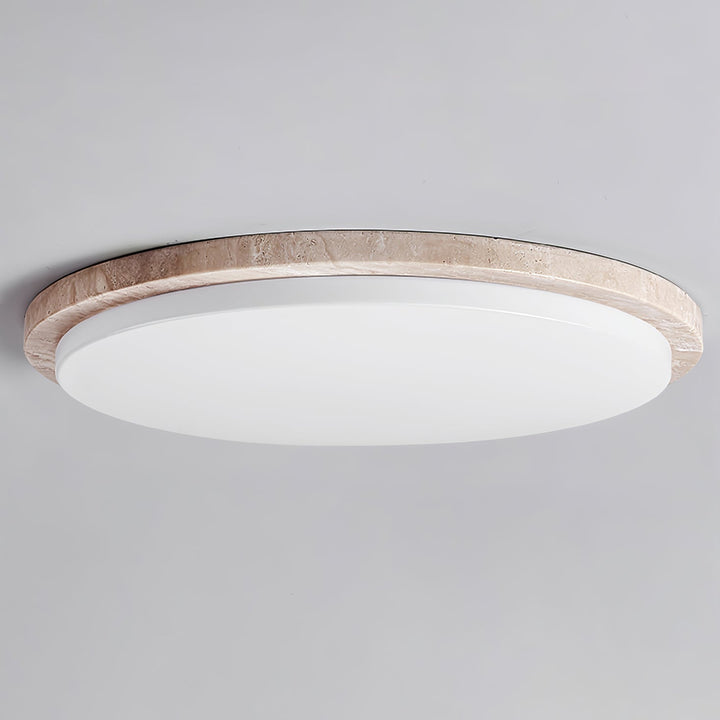 Travertine Ring Ceiling Light Slim Round Flush Mount 12.2 in 8