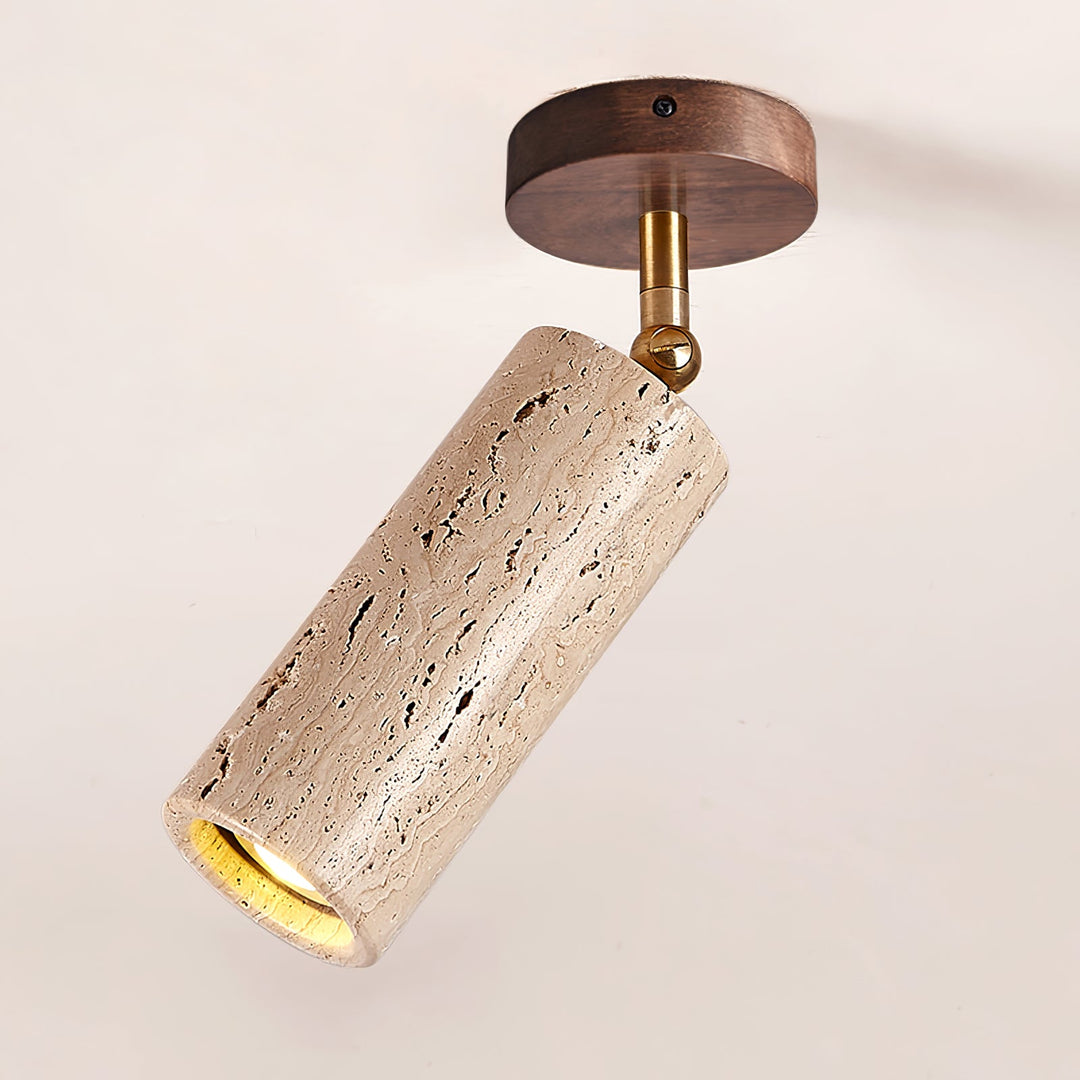 Travertine Stone Spotlight Wood Ceiling Mount 6.3 in 5