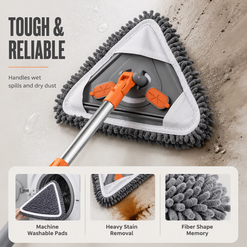 Triangle Mop with Telescopic Pole 30.7 to 44.1 Inch 2