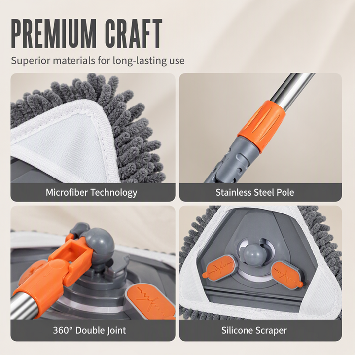 Triangle Mop with Telescopic Pole 30.7 to 44.1 Inch 4
