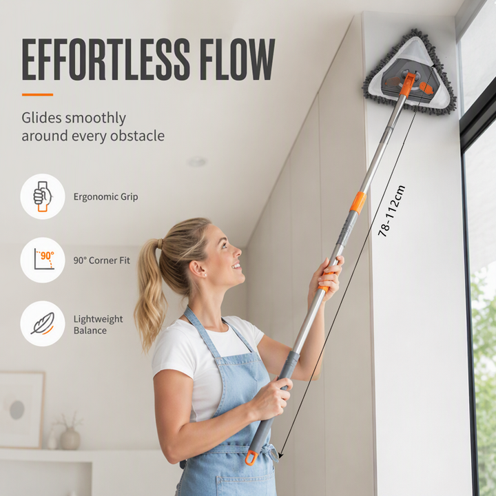 Triangle Mop with Telescopic Pole 30.7 to 44.1 Inch 7