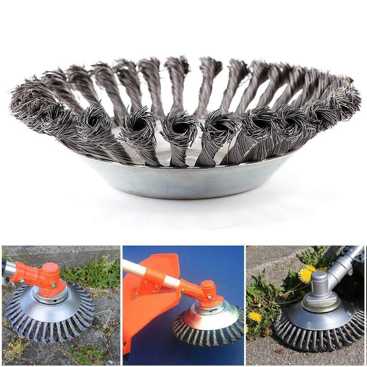 Trimmer Wire Brush Head 8 Inch Steel 3