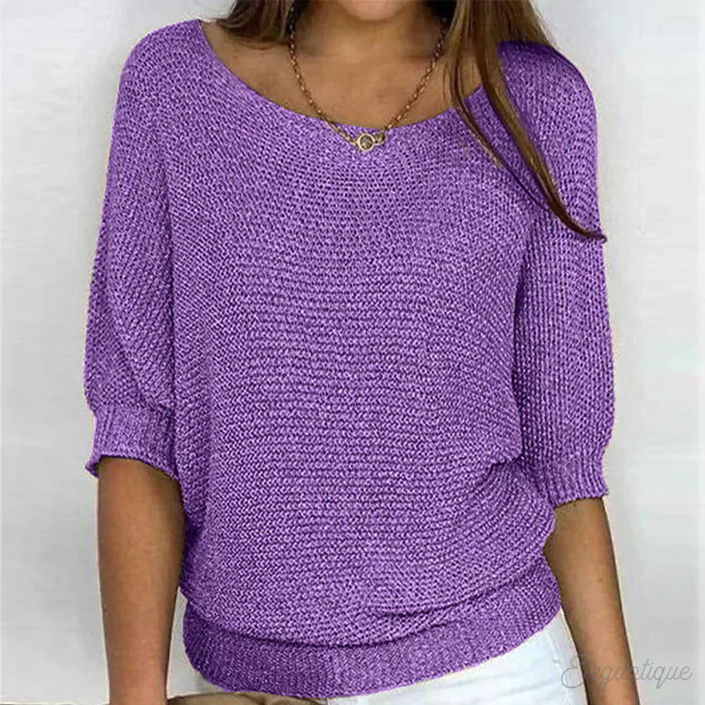 LIGHTWEIGHT ROUND-NECK TOP | ELEGANT SIMPLICITY THAT FLATTERS EVERY FIGURE