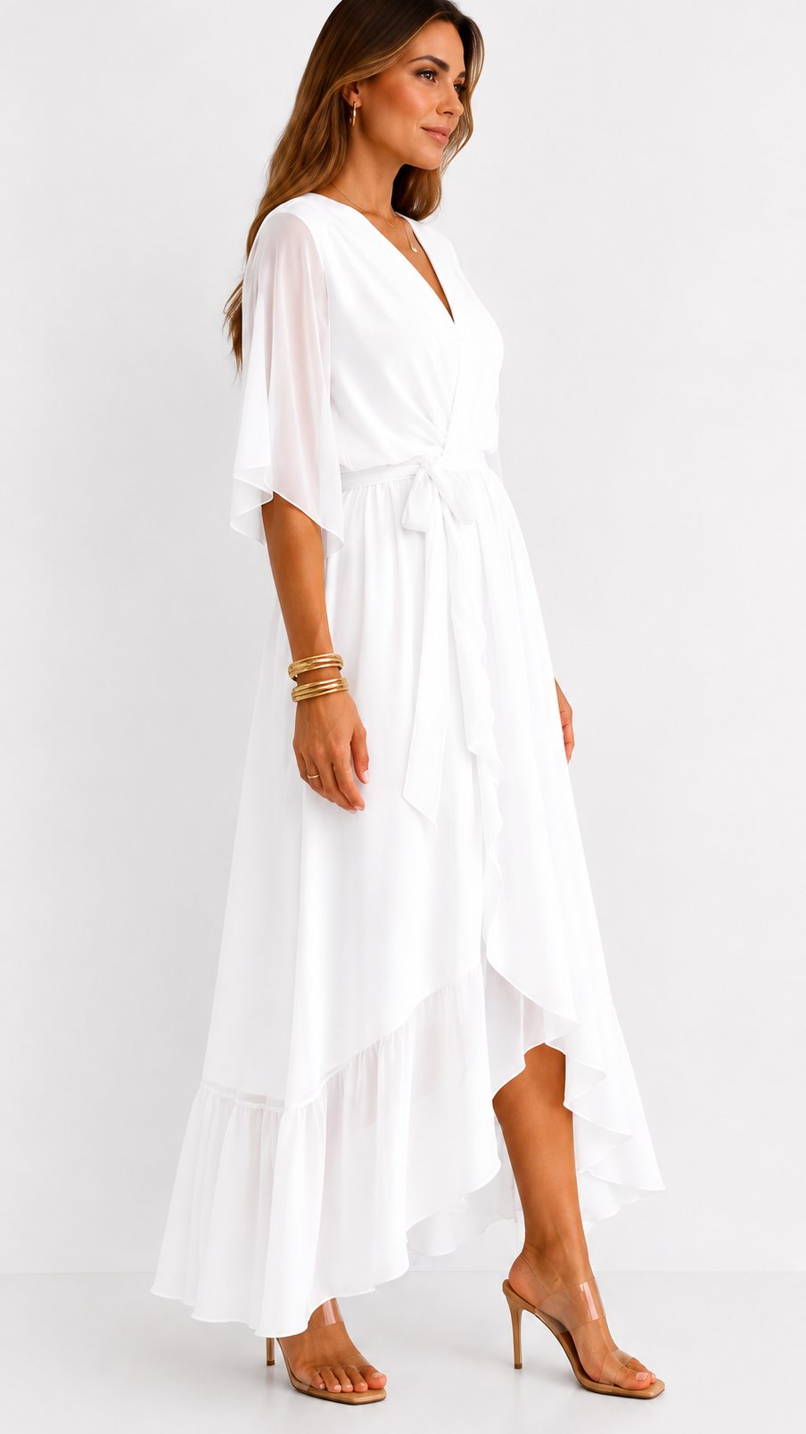 LOTTIE | TUMMY COVERAGE WRAP MAXI DRESS
