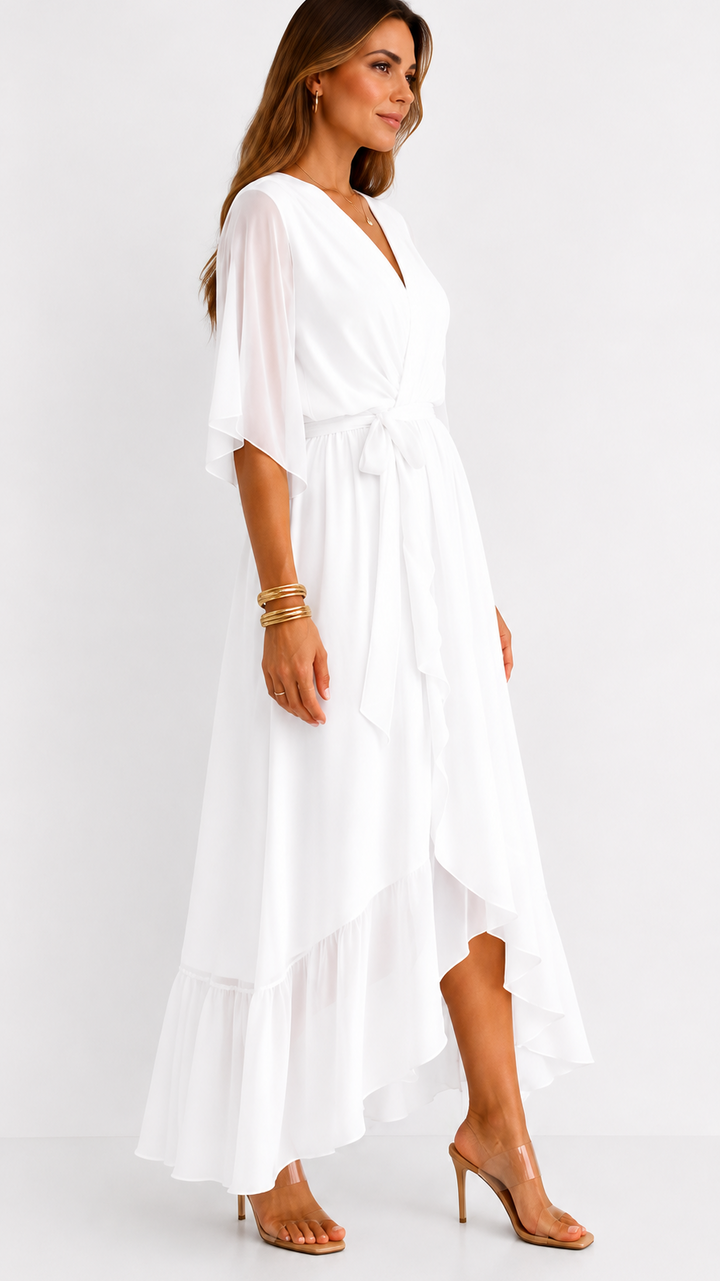LOTTIE | TUMMY COVERAGE WRAP MAXI DRESS