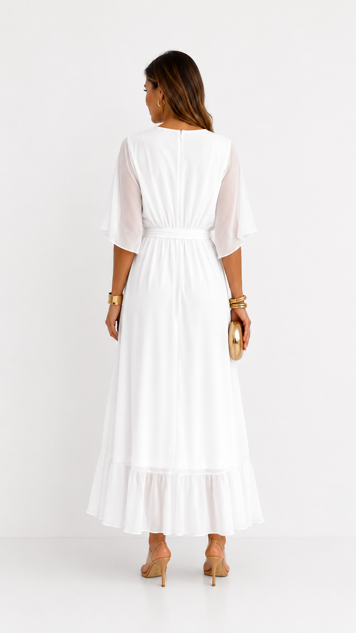 LOTTIE | TUMMY COVERAGE WRAP MAXI DRESS