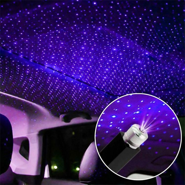 USB Star Projector Night Light for Car and Room Rotating 2