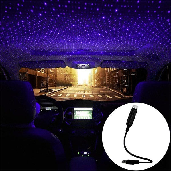 USB Star Projector Night Light for Car and Room Rotating 4