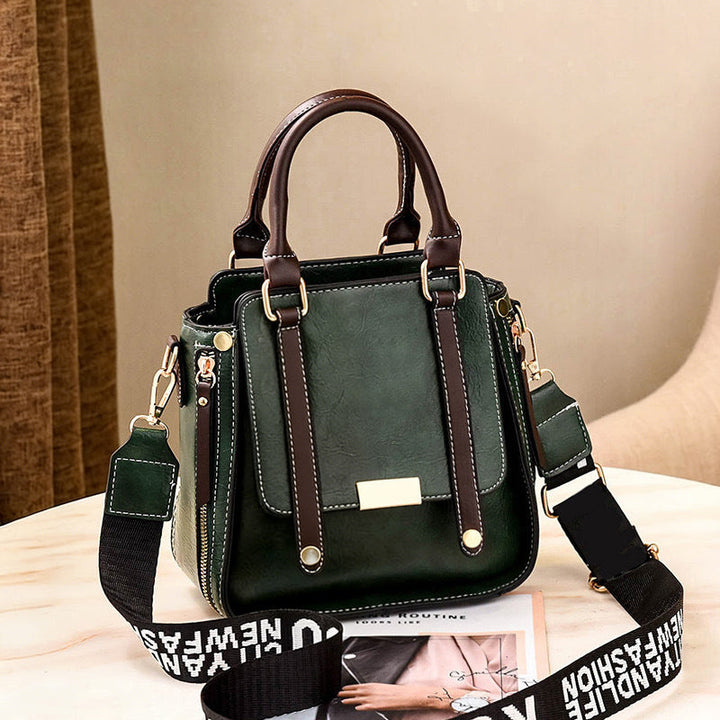 Vintage Crossbody Handbag PU 8.3 x 4.3 x 8.3 Inches Dark Green 1