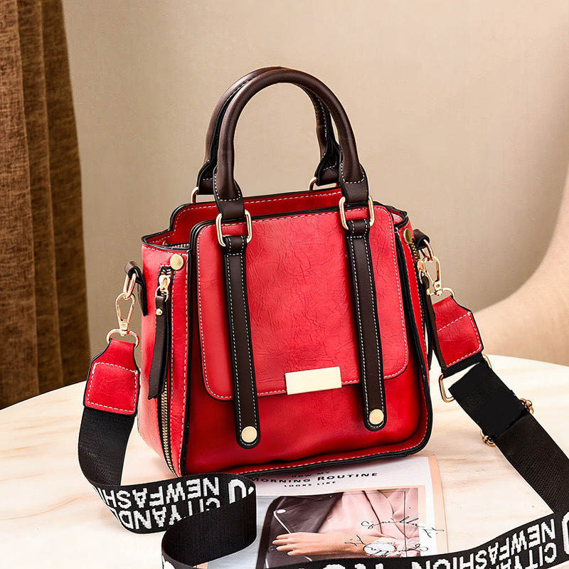Vintage Crossbody Handbag PU 8.3 x 4.3 x 8.3 Inches Red 1