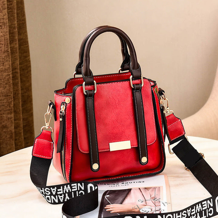 Vintage Crossbody Handbag PU 8.3 x 4.3 x 8.3 Inches Red 1