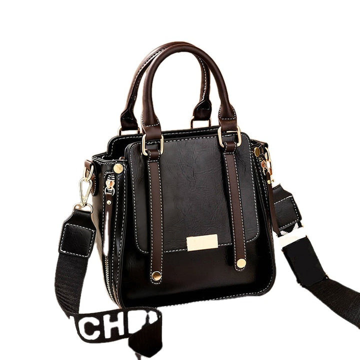 Vintage Crossbody Handbag PU 8.3 x 4.3 x 8.3 Inches on white