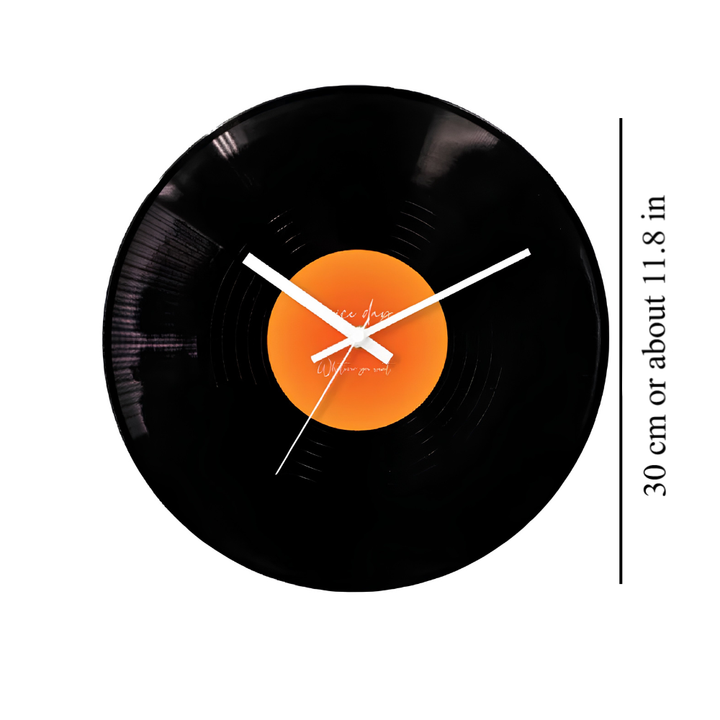 Vinyl Record Clock 11.8 in with Tabletop Stand 1
