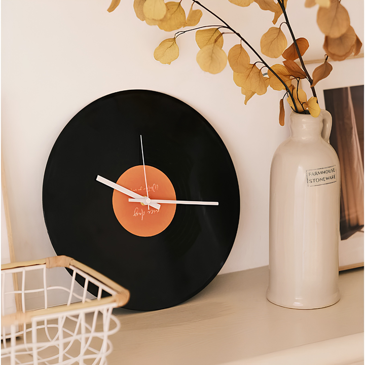 Vinyl Record Clock 11.8 in with Tabletop Stand 5