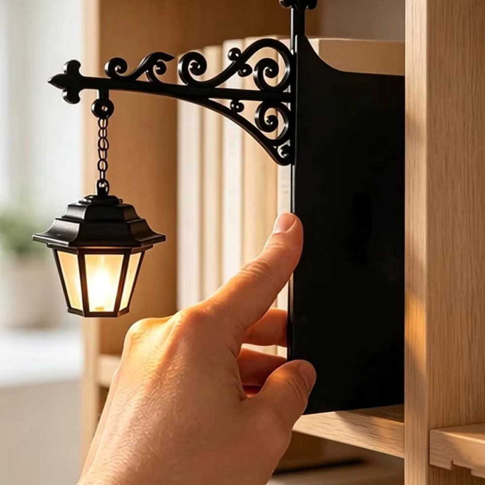 Wall Lantern Lamp Battery Operated with Iron Bracket 3
