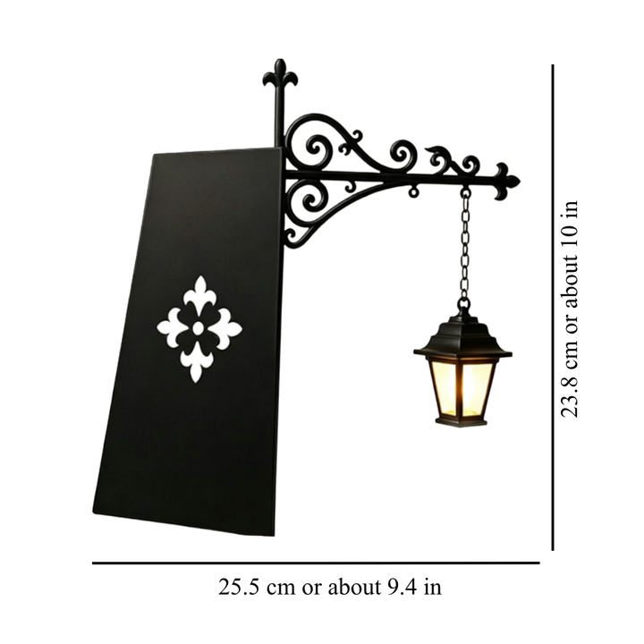 Wall Lantern Lamp Battery Operated with Iron Bracket 4