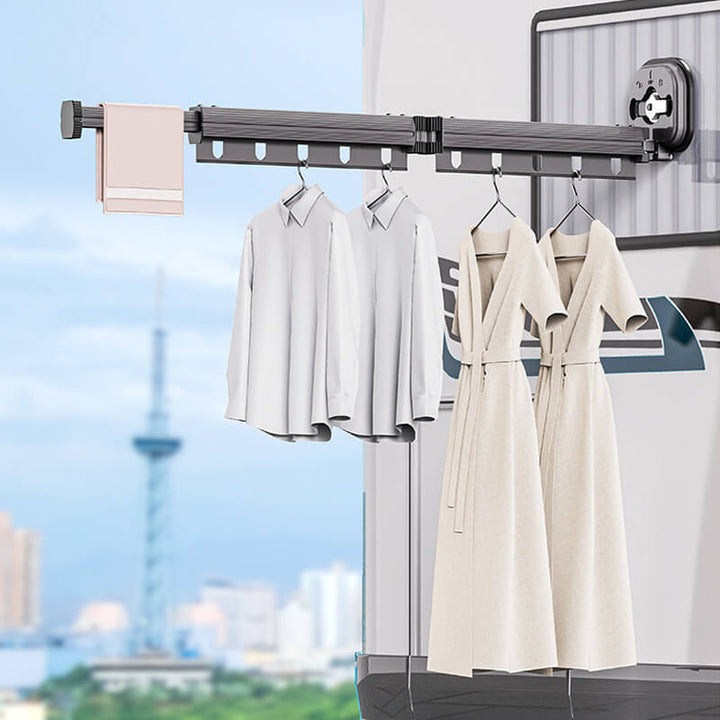 Wall Mounted Drying Rack Folding Suction Mount 13.4 to 40.2 Inch 2 Sections 26.8 Inches 1
