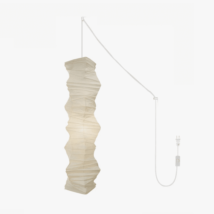 Washi Paper Swag Pendant Light Plug In Column Shade 15 in Set of 3 1