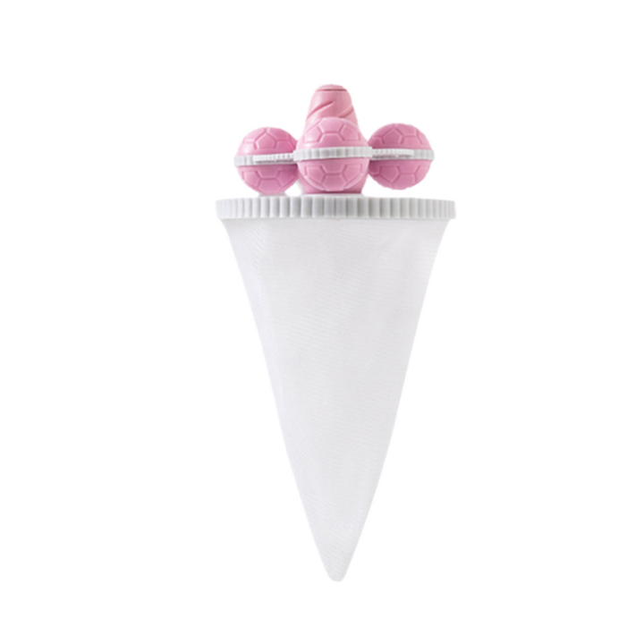 Washing Machine Lint Catcher Floating Mesh 3.7 x 6.3 Inch Pink 1
