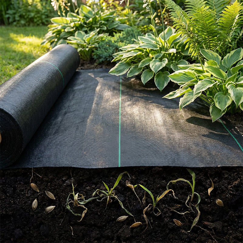 Weed Barrier Fabric Black Woven Polypropylene 4
