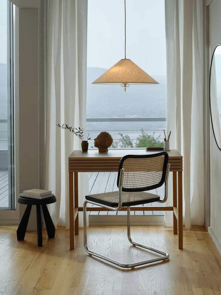 Wide Cone Pendant Light Gold Finial 24.8 in 2