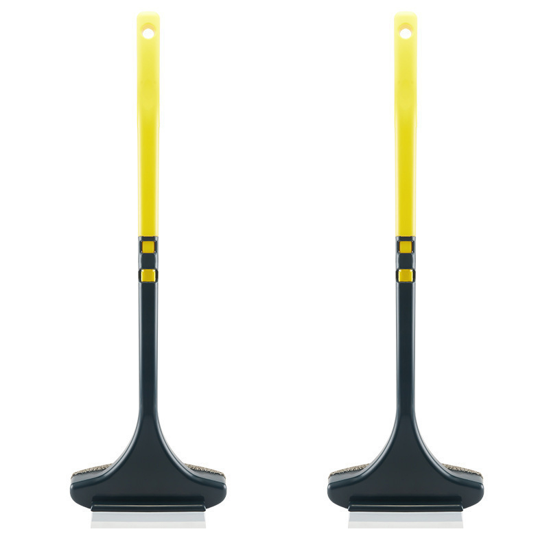 Window Screen Brush and Squeegee 2 in 1 18.1 Inch Yellow Handle 2
