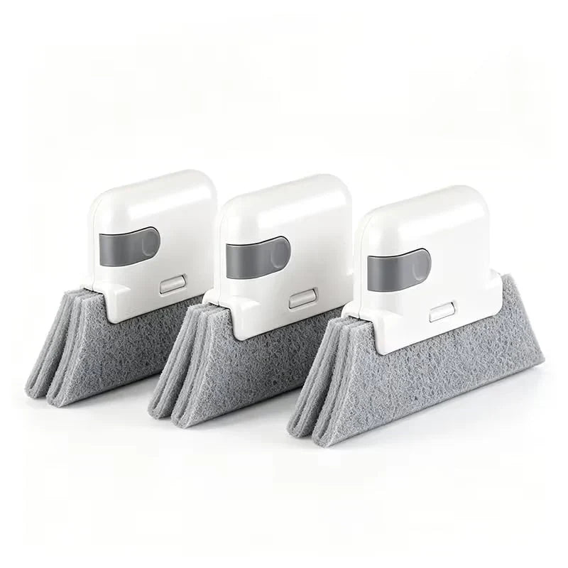 Window Track Cleaning Brush with Scraper 5.3 Inch 1