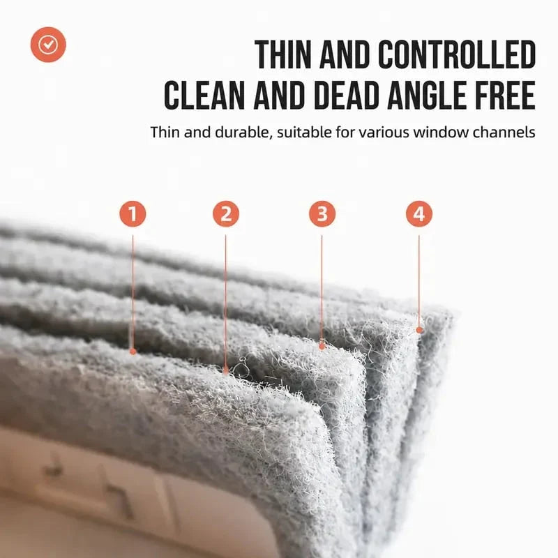 Window Track Cleaning Brush with Scraper 5.3 Inch 7